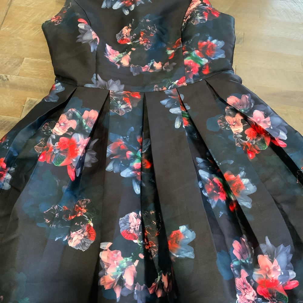 Floral Black Dress